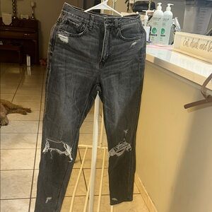 Distressed Black Jeans for Women
